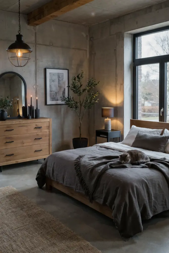 Natural Wood Bedroom Decor | Cozy Candlelight & Warm Tones | Tranquil Sanctuary
