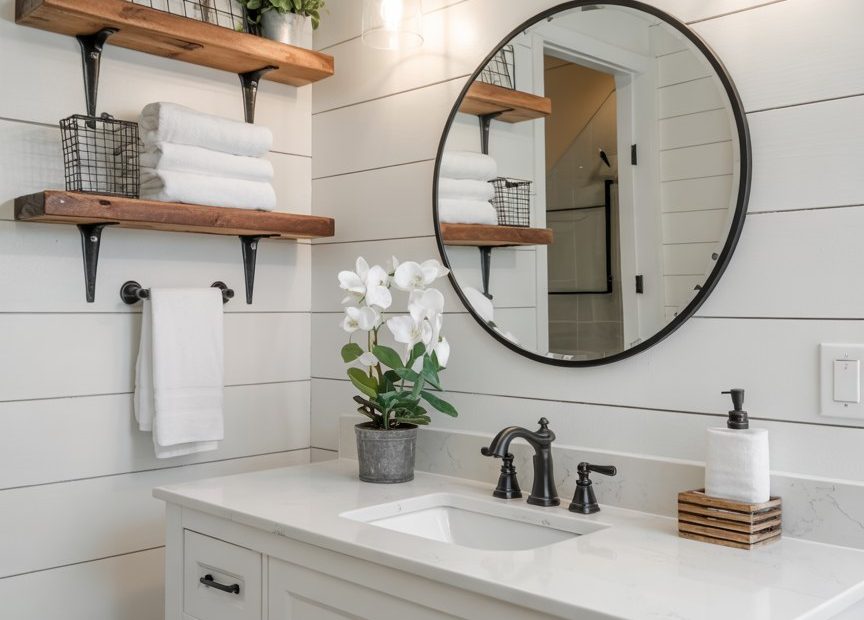 Budget Half Bath Remodel Before and After: Small Bathroom Ideas with DIY Tips