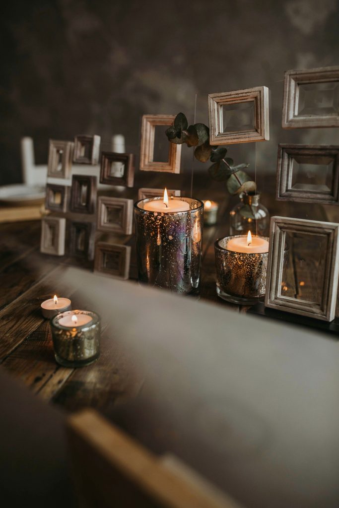 Glass Tabletop Hurricane Holder | Candle Decor for Aromatic Home | Cozy Centerpiece