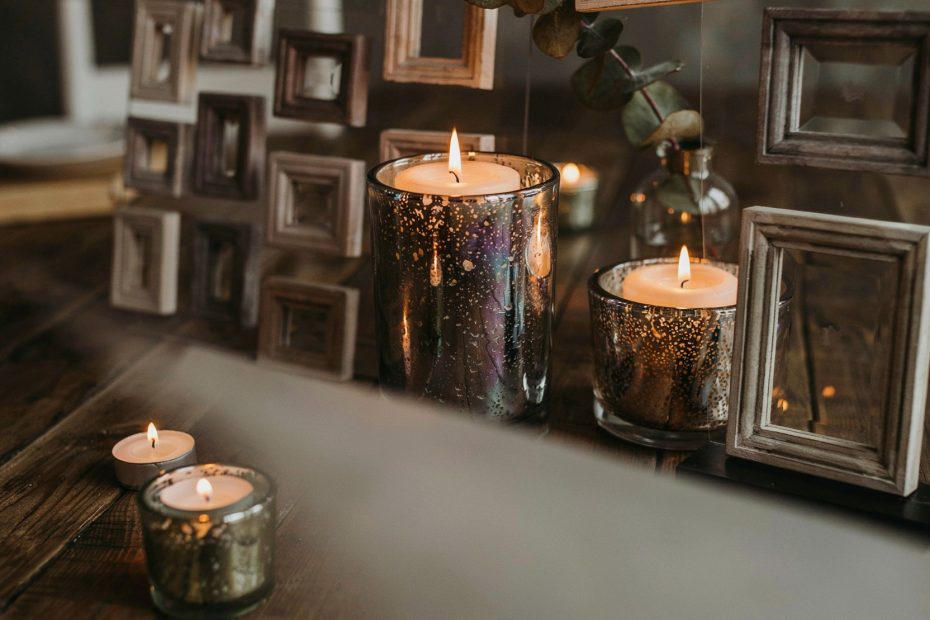 Glass Tabletop Hurricane Holder | Candle Decor for Aromatic Home | Cozy Centerpiece