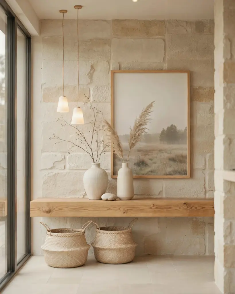 Natural Wood Home Decor | Warm Organic Accents for a Cozy Living Room | Natural Wood Style