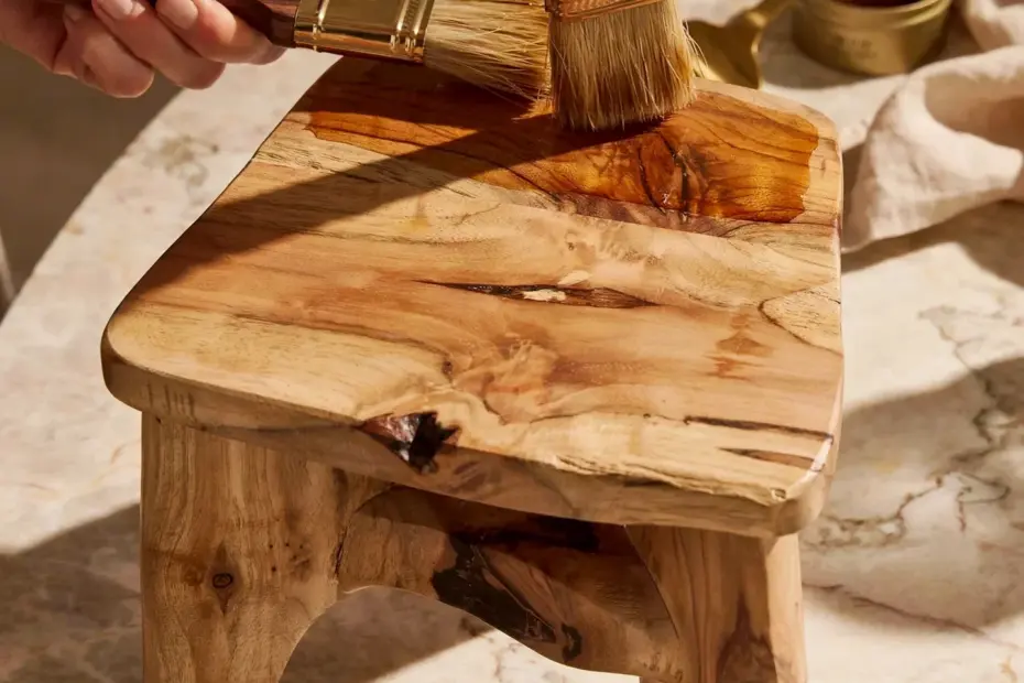We built this cute reclaimed wood plant stand in one afternoon! 🌿