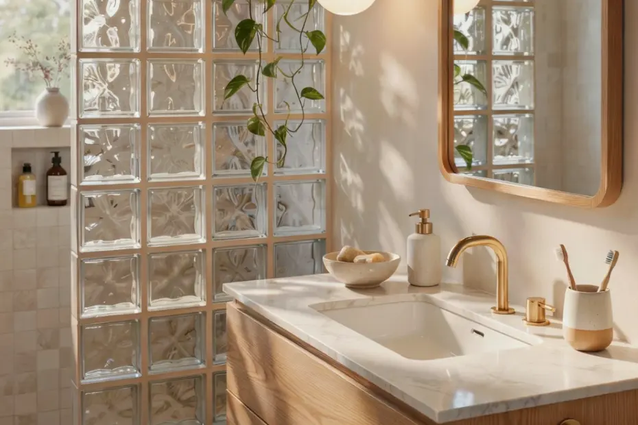 Brown Tile Bathroom Ideas | Warm & Cozy with Natural Wood Accents | Small Bathroom Renovation