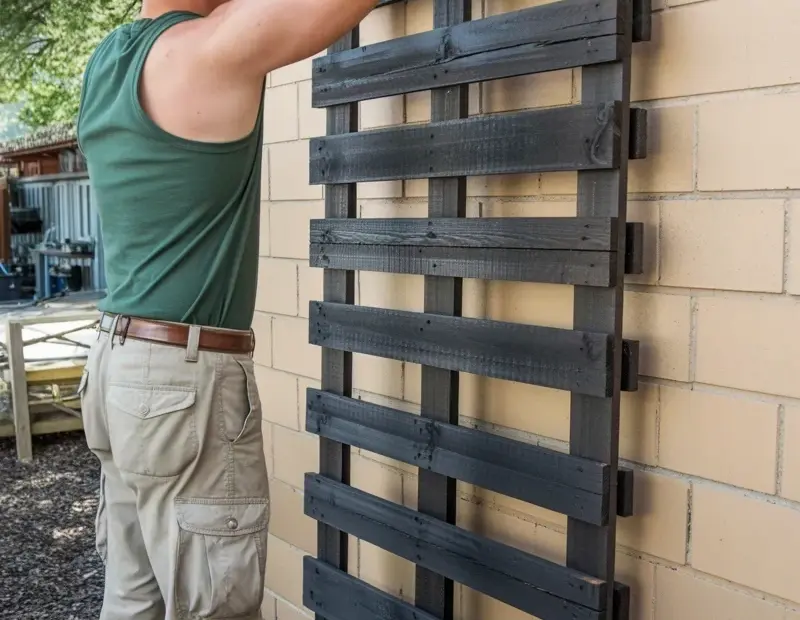 Reclaimed Wood Pallet Wall DIY – Cozy Rustic Home Decor