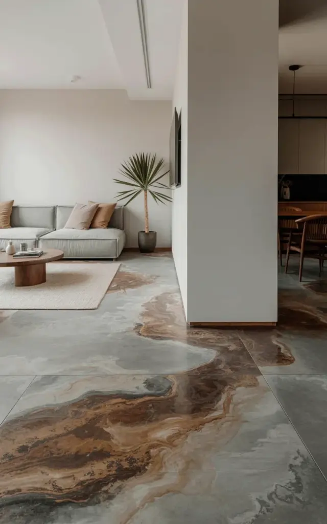 Concrete Floor Living Room: Don't Make This Wood Accent Mistake