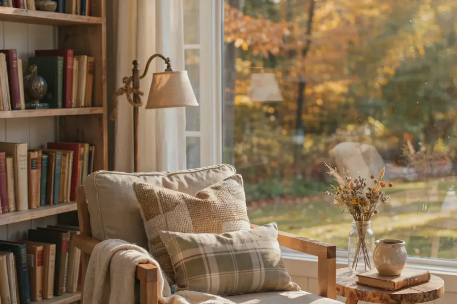 Natural Wood Decor for a Fall Mantel | Rustic Wooden Home Style