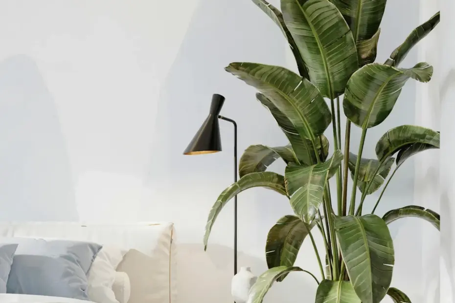 Artificial Bird of Paradise Plant 7.5ft Tall - Large Faux Palm Tree for Bedroom & Living Room Decor