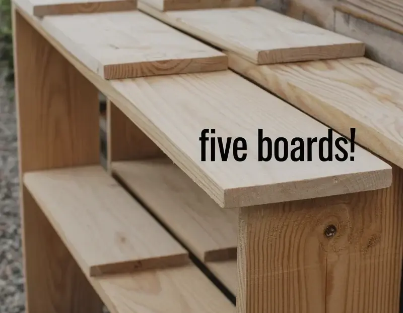 DIY Pine Shelf from Five Boards - Easy Rustic Wood Project